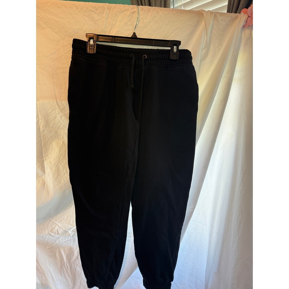 Cotton On Mens Black Jogger Sweatpants Size Medium Fleece Lined Drawstring
